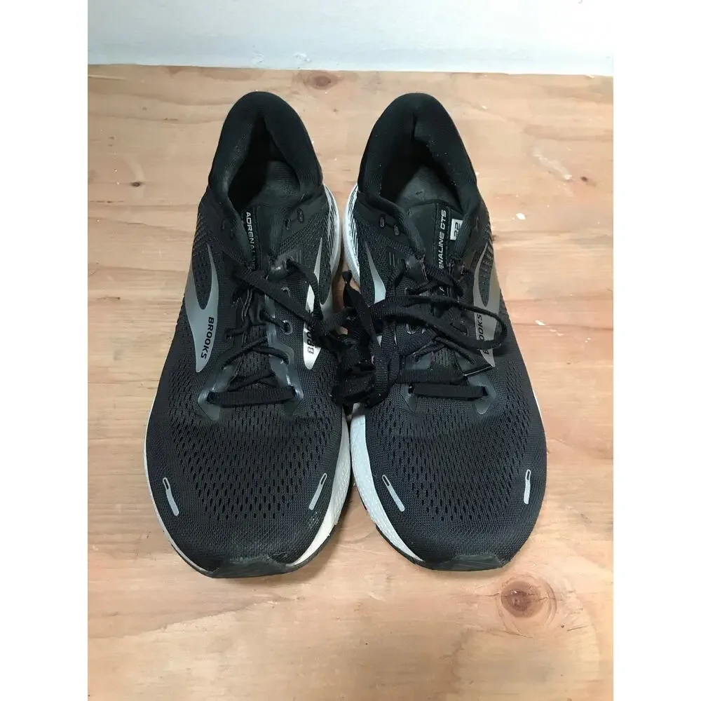 Brooks Adrenaline GTS 15 Mens Black and White Athletic Running Shoes Size 11